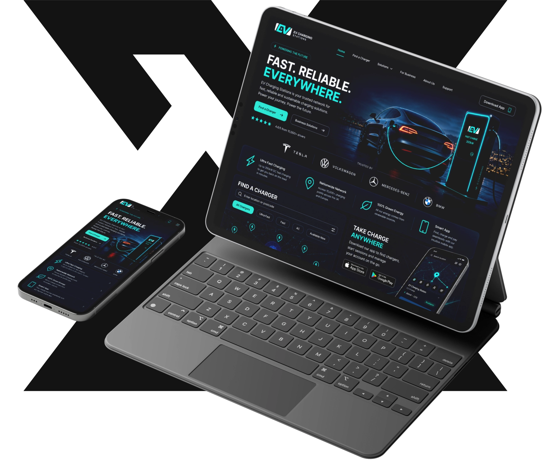 iPad Pro Mockup EV Charging